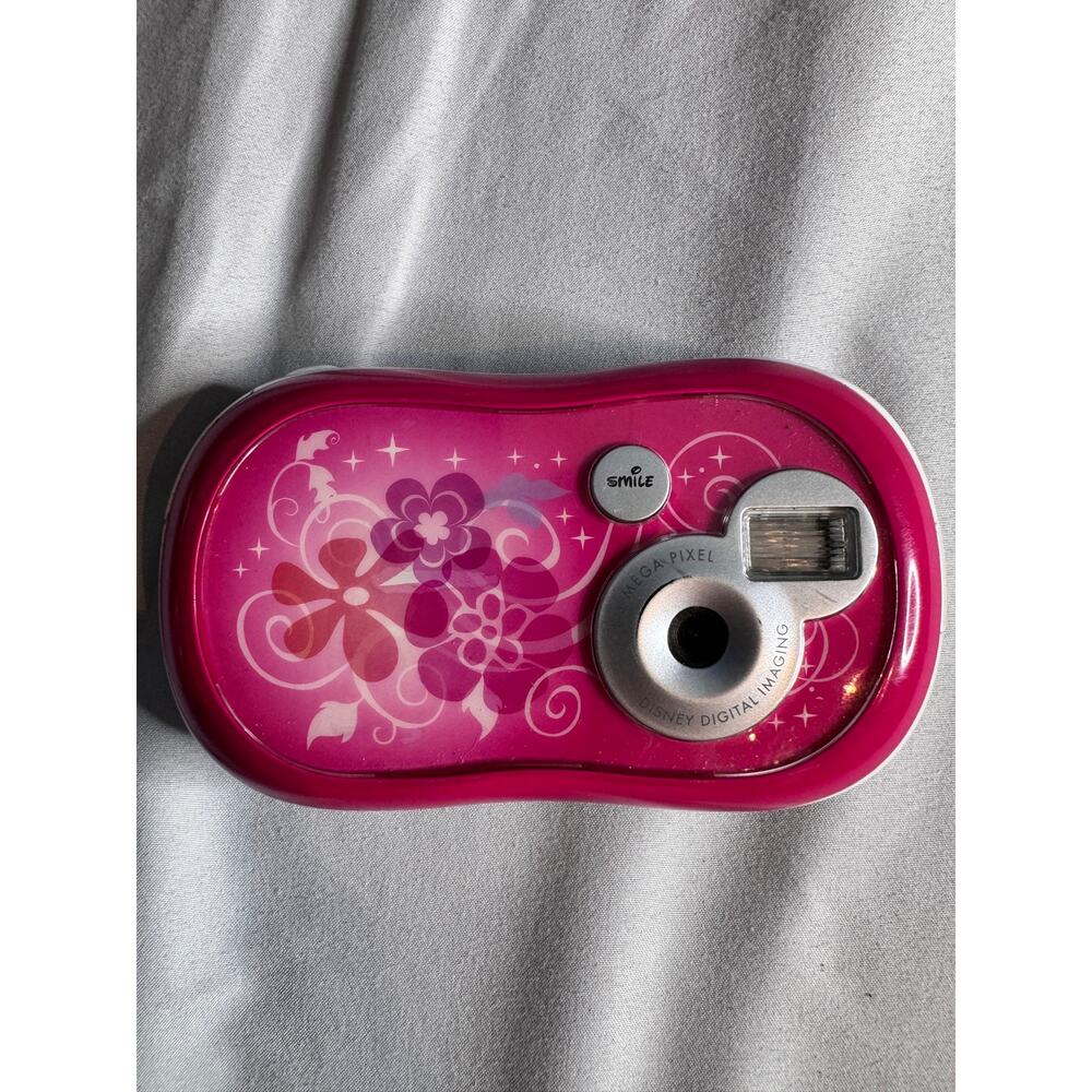 Disney Pix Click Digital Camera Pink Floral 1.3MP Kids Camera Untested NoCharger